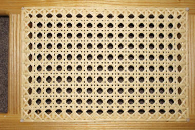 Example of the hand weave pattern. Send me your seats and I weave for $1 per hole.