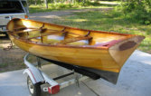 wooden rowboat